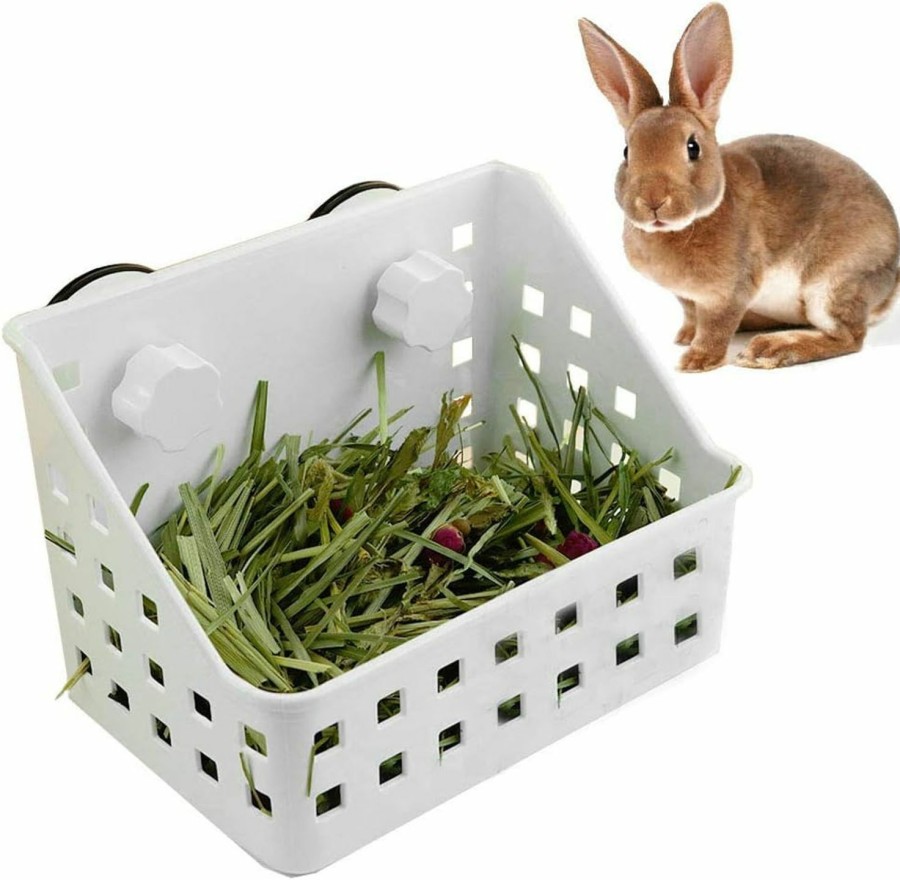 Small Animal PINVNBY | Pinvnby Hay Feeder Less Wasted Hay Rack Manger - Ideal For Rabbit,Chinchilla,Guinea Pig,Plastic Food Bowl Use For Grass & Food