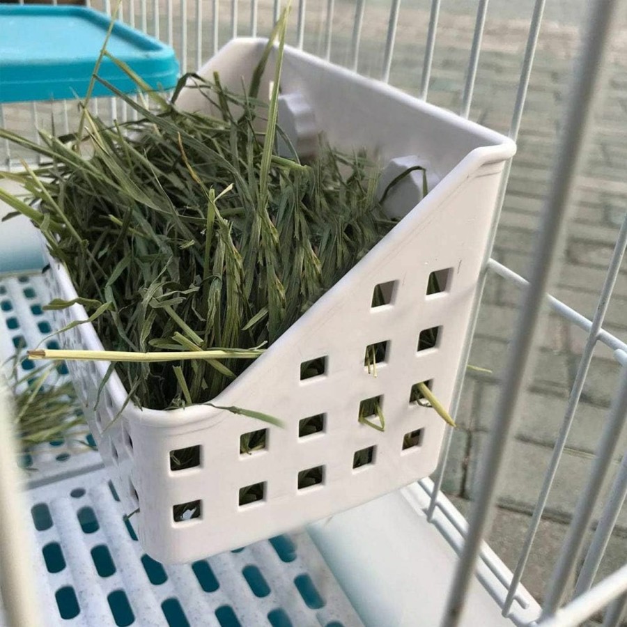 Small Animal PINVNBY | Pinvnby Hay Feeder Less Wasted Hay Rack Manger - Ideal For Rabbit,Chinchilla,Guinea Pig,Plastic Food Bowl Use For Grass & Food