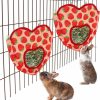 Small Animal Wensdr | 2 Packs Rabbit Hay Feeder Bag For Cage Guinea Pig Hanging Feeder Cute Hamster Small Animals Hay Feeder Bags