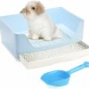 Small Animal Yesland | Yesland Large Rabbit Litter Box, Corner Toilet Box Bunny Litter Box Pet Potty Trainer With Drawer, Larger Plastic Pet Pan For Adult Bunny, Guinea Pigs, Ferret, Galesaur, Small Animals, Blue