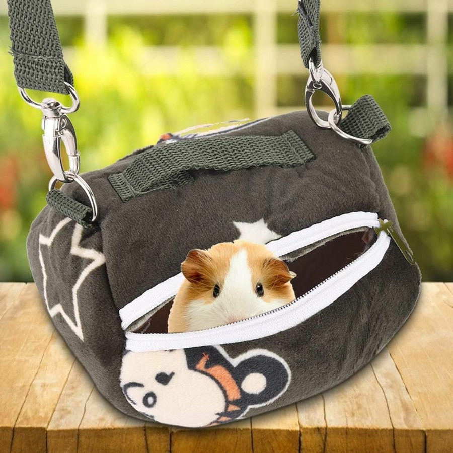 Small Animal eecoo | Portable Breathable Small Animals Hamster Guinea Pig Carrier Small Pets Carrier Bag Outgoing Carrier For Small Pets (M)