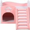 Small Animal Estink | Estink Guinea Pig Bed - Cave Cozy Hamster House Large Hideout For Guinea Pig Ferret Hedgehog Chinchilla Hamster Accessories(Pink)