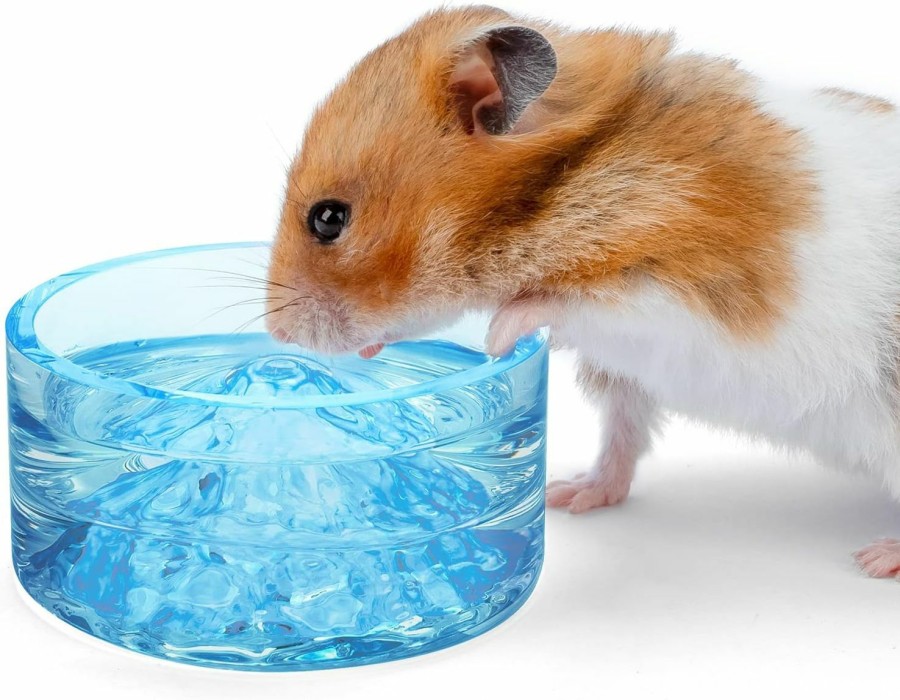 Small Animal Niteangel | Niteangel Hamster Feeding & Water Bowls- Mount Fuji Series Glass Drinking Bowls For Dwarf Syrian Hamsters Gerbils Mice Rats Or Other Similar-Sized Small Pets