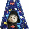 Small Animal FULUE | Fulue Small Animal Ferret Rat Guinea Pig Degu Gerbil Mice Hamster Chincilla Hammock Sleeper Cage Accessories (Blue Tent)