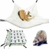 Small Animal FLAdorepet | Fladorepet 3 Pieces Guinea Pig Rat Cage Hammock Small Animal Hanging Bed For Ferret Sugar Glider Chinchilla Puppy And Cat (13.7 * 13.7Inch, 3 Packs)