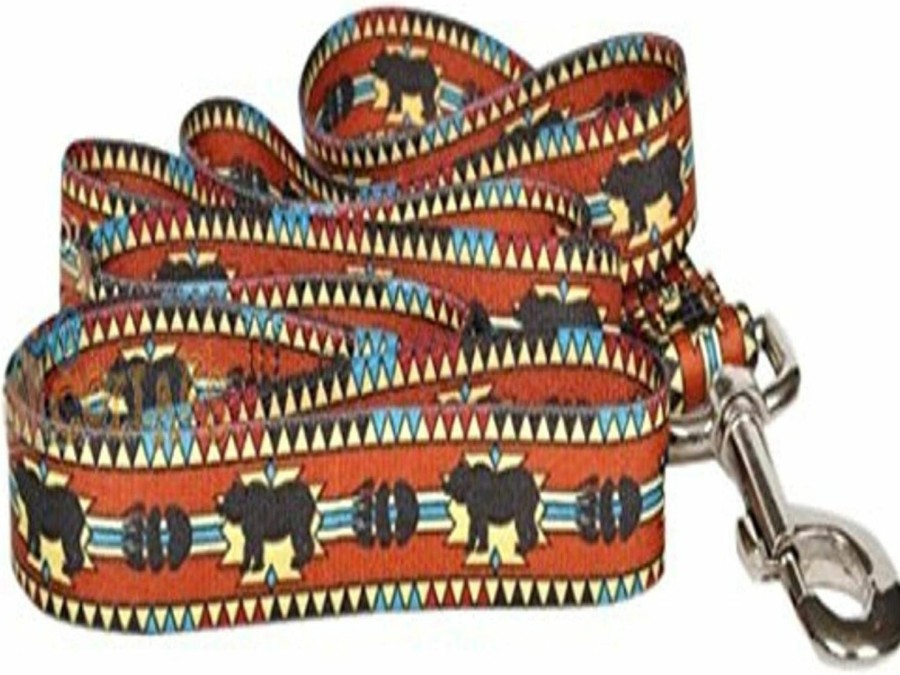 Small Animal Yellow Dog Design | Yellow Dog Design Bear Lodge Dog Leash 3/8\" Wide And 5' (60\") Long, X-Large