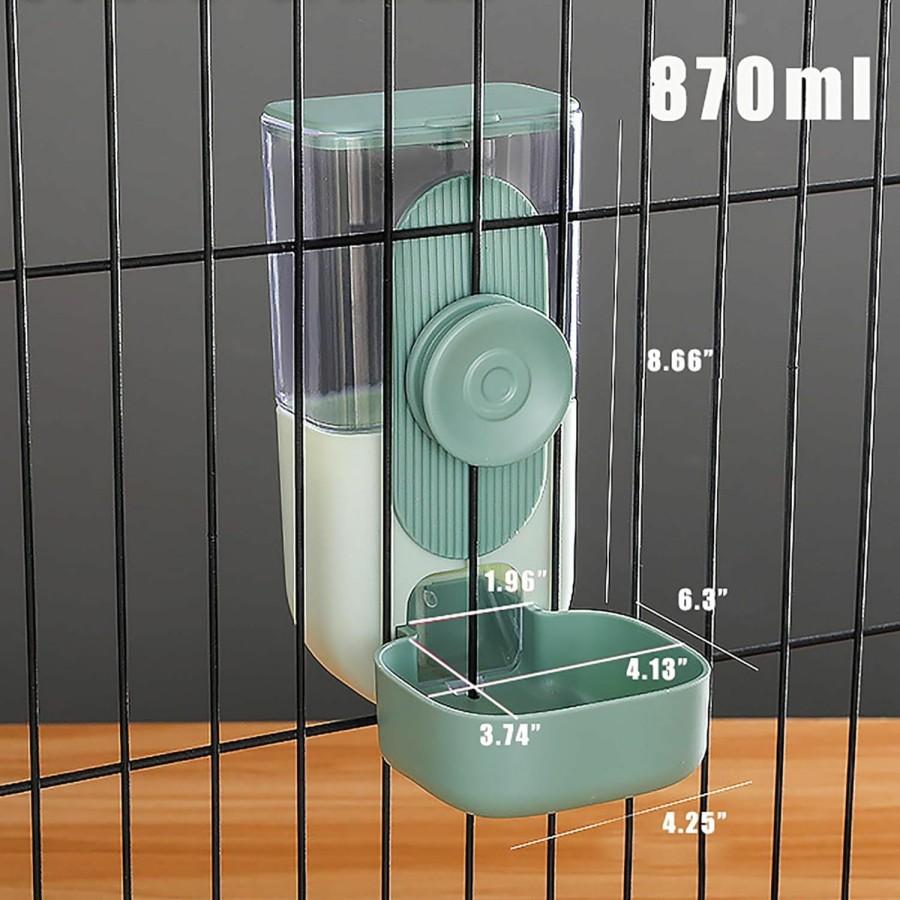 Small Animal Cdycam | Cdycam Hanging Cage Automatic Pet Food Water Dispenser 35Oz, Gravity Refill Food And Siphon Suction Water Set For Medium Small Animals Puppy Cat Rabbit Chinchilla And Ferret (Food Dispenser)