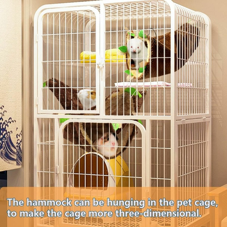 Small Animal LEFTSTARER | Leftstarer Ferret Rat Hammock Bed Guinea Pig Tunnel Hideout Ferret Rat Cage Accessories Toy Hammock For Hamster Sugar Glider Chinchilla Rat Ferret Guinea Pig