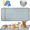 Small Animal GaoHanKJ | 2Pcs Plus 47 X 24 Inch Guinea Pig Cage Liner Fleece Washable Hamster Bedding, Waterproof Reusable & Anti Slip Dogs Pee Pads With Great Urine Absorption For Small Animals Accessories Rabbit Rat......