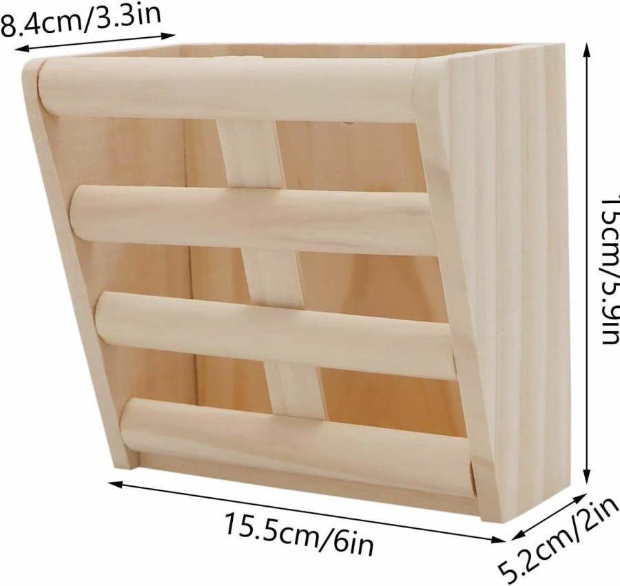 Small Animal Wontee | Rabbit Hay Feeder Guinea Pig Hay Rack Wooden Hay Holder For Small Pets Bunny Guinea Pig Chinchilla (Hay Feeder-B)