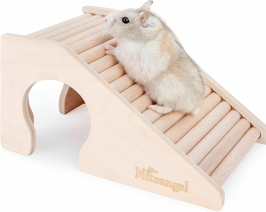 Small Animal Niteangel | Niteangel Hamster House W/Climbing Ladder For Hamsters Gerbils Mice Or Similar-Sized Pets (Secret Peep Tunnel Hamster Hut)