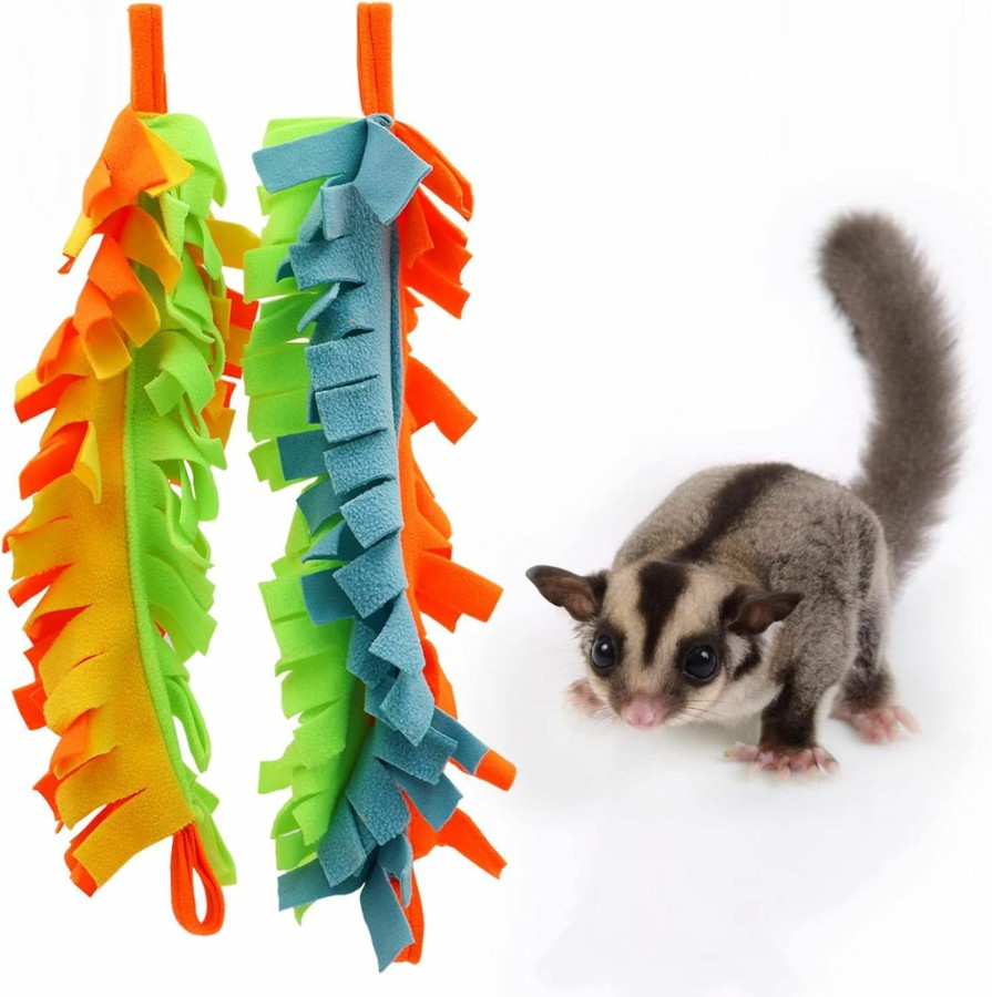 Small Animal Dnoifne | 2 Pack Sugar Glider Climbing Toys, Sugar Glider Swing Toys, Sugar Glider Hamster Heavy Pet Toys, Cage Accessories For Small Pets Like Sugar Glider Hamster Squirrel Chinchilla Parrots