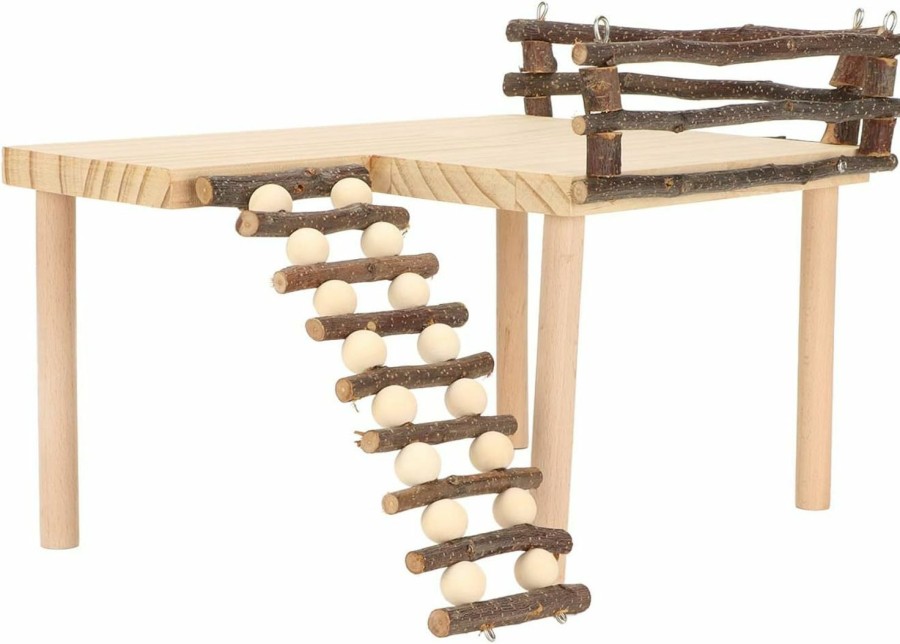 Small Animal Zerodis | Zerodis Hamster Climb Platform, Multipurpose Hamster Playing Platform Hamster Bridge Rodents Chew Toy For Hamsters Chinchillas Guinea Pig Ferret Reptile