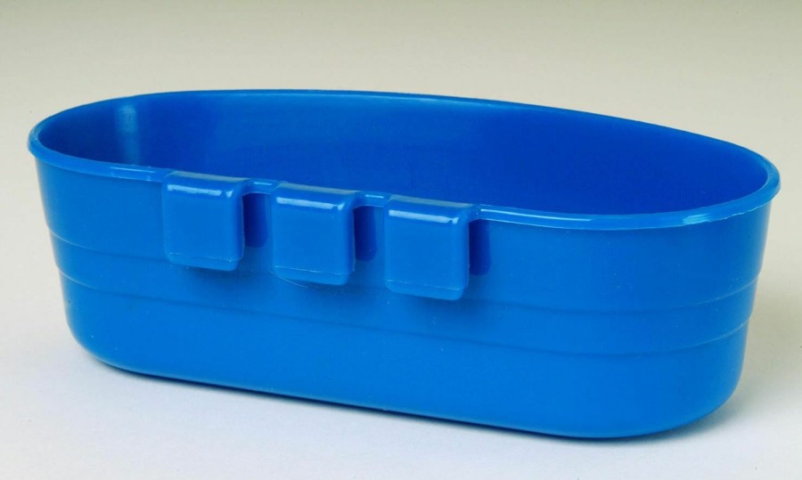 Small Animal Little Giant | Pet Lodge Plastic Cage Cup | Bunny Cage Cup | Feeder & Waterer For Small Animals | Mountable Hooks For Any Wire Type | Durable Plastic | 1 Pint | Blue