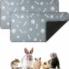 Small Animal NQEUEPN | 2Pcs Guinea Pig Fleece Cage Liners, 47X24 Inch Washable Soft Cage Liners Water-Absorbed Guinea Pig Pee Pads Bedding For Small Animals Rabbit Hamster Chinchilla