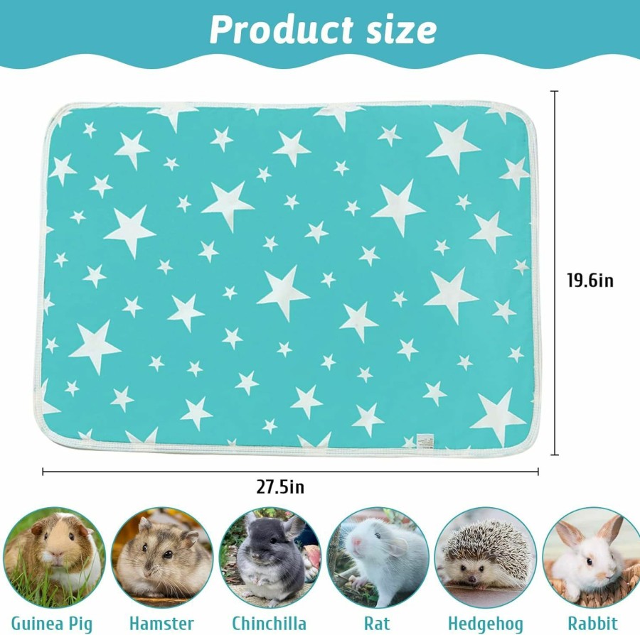 Small Animal BNOSDM | Bnosdm Guinea Pig Cage Liners 6 Packs Reusable Small Animals Pee Pads Washable Guinea Pig Bedding Highly Absorbent Cage Mats For Rabbits Hamsters Rats And Other Small Pets