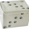 Small Animal Feline Ruff | Feline Ruff Large Dog Toys Storage Box. 16\" X 12\" Inch Pet Toy Storage Basket With Lid. Perfect Collapsible Canvas Bin For Cat Toys And Accessories Too! (Tan)