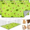 Small Animal Unicorn Catcher | 2 Pack Guinea Pig Bedding, Washable Guinea Pig Cage Liner Reusable Guinea Pig Mat Waterproof Guinea Pig Bedding For Cage, Super Absorbant Guinea Pig Pee Pads For Small Animals Hamster Rabbit Squirrel