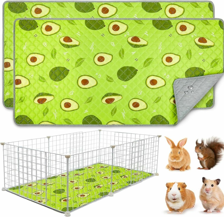 Small Animal Unicorn Catcher | 2 Pack Guinea Pig Bedding, Washable Guinea Pig Cage Liner Reusable Guinea Pig Mat Waterproof Guinea Pig Bedding For Cage, Super Absorbant Guinea Pig Pee Pads For Small Animals Hamster Rabbit Squirrel