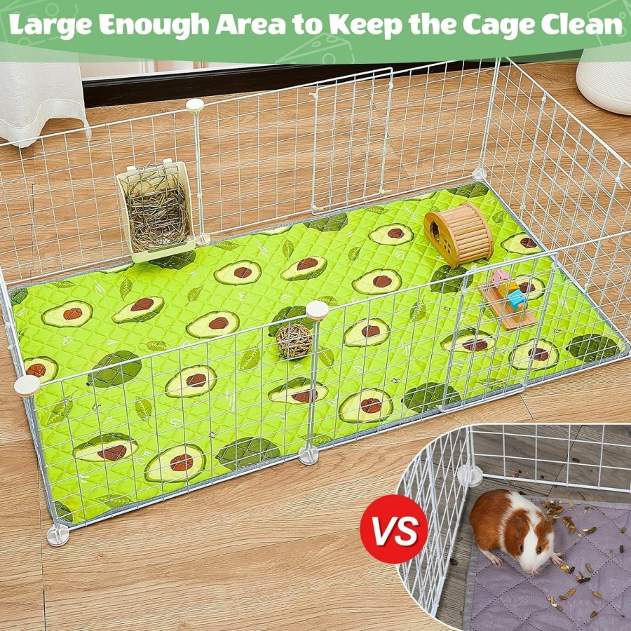 Small Animal Unicorn Catcher | 2 Pack Guinea Pig Bedding, Washable Guinea Pig Cage Liner Reusable Guinea Pig Mat Waterproof Guinea Pig Bedding For Cage, Super Absorbant Guinea Pig Pee Pads For Small Animals Hamster Rabbit Squirrel