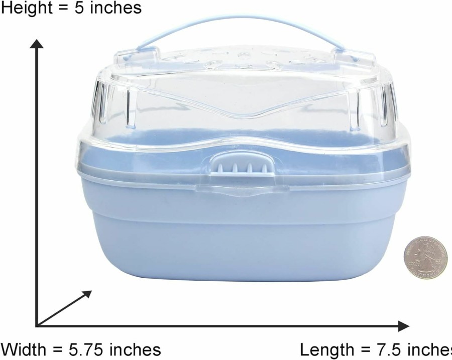 Small Animal Alfie | Alfie Pet - Wade Travel Carrier Vacation House For Small Animals Like Dwarf Hamster And Mouse - Color: Blue