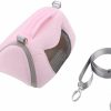 Small Animal HEEPDD | Hamster Carrier Bag Small Animals Outdoor Travel Carrier Pouch With Zipper And Adjustable Single Shoulder Strap For Gerbil Guinea Pig Rat Hedgehog Squirrel Chinchilla Ferret(Pink) Carriers