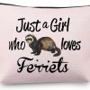 Small Animal VAMSII | Vamsii Ferret Tote Bag Ferret Gifts For Ferret Lovers Ferret Owner Gifts Just A Girl Who Loves Ferrets Shoulder Bag(Lover Ferret Tote)