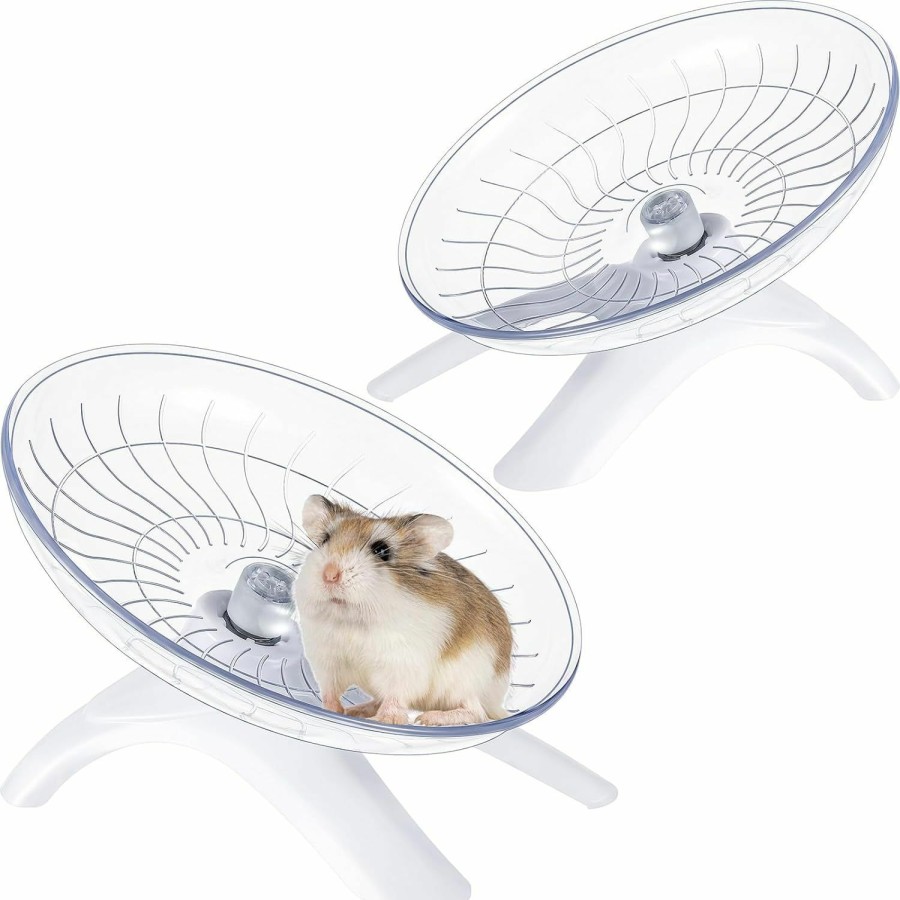 Small Animal Thyle | Thyle 2 Pieces Hamster Wheel Hamster Flying Saucer Fitness Hamster Toys Silent Exercise Wheel Running Wheel For Hamsters Gerbils Mice Hedgehog Guinea Pig And Other Small Pets