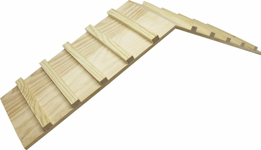 Small Animal Pulse Brands | Wood Bridge For Small Animal Cage Or Habitat - Guinea Pigs, Ferrets, Chinchillas, Hedgehog, Dwarf Rabbits And Other Small Animals