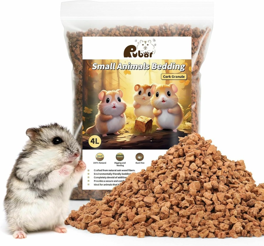 Small Animal Rubor | Rubor Hamster Bedding Natural Cork Granule Pet Litter For Hamster Chinchillas Gerbil Mice Degu Small Animals-No-Dust