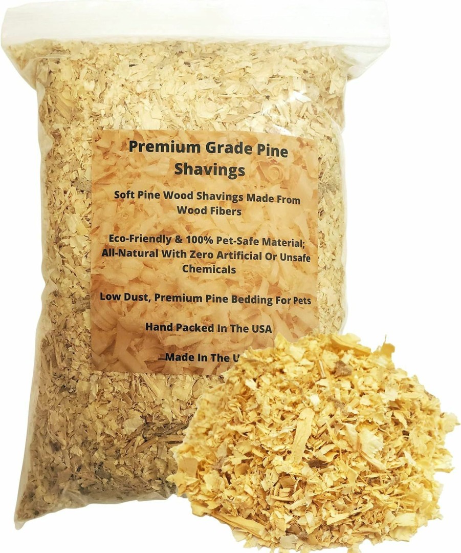 Small Animal Wood Smith USA | Wood Smith Usa Premium Pine Bedding | Dust Free, Soft Shavings | All Natural | Chicken Coops | Animal Bedding | Small Animals | Odor Control (4 Quart)