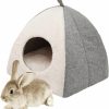 Small Animal Hamiledyi | Hamiledyi Warm Bunny Bed Cave Guinea Pig Hideout Bunny Winter Cozy House For Small Rabbits Guinea Pig Ferret Chinchilla Bearded Dragon.(Small)