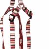 Small Animal Yellow Dog Design | Yellow Dog Design Burgundy Stripes Step-In Dog Harness 1\" Wide And Fits Chest Of 25 To 40\", Large