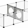 Small Animal DINMO | Dinmo Rabbit Playpen, Guinea Pig Cages, Hamster Cages, Interesting Game Holes Design For Small Animal, Bunny, Ferret, Hedgehog, Diy, Expanded, Portable, Exercise Fence, 61.4 X 25.4 X 16.4 Inches