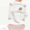 Small Animal Misyue | Misyue Dwarf Hamster Travel Portable Carrier Cage 2-Floors Syrian Hamster Home House Rodent Habitat Cage For Dwarf Hamster,Ferrets, Gerbil(Sky Blue)