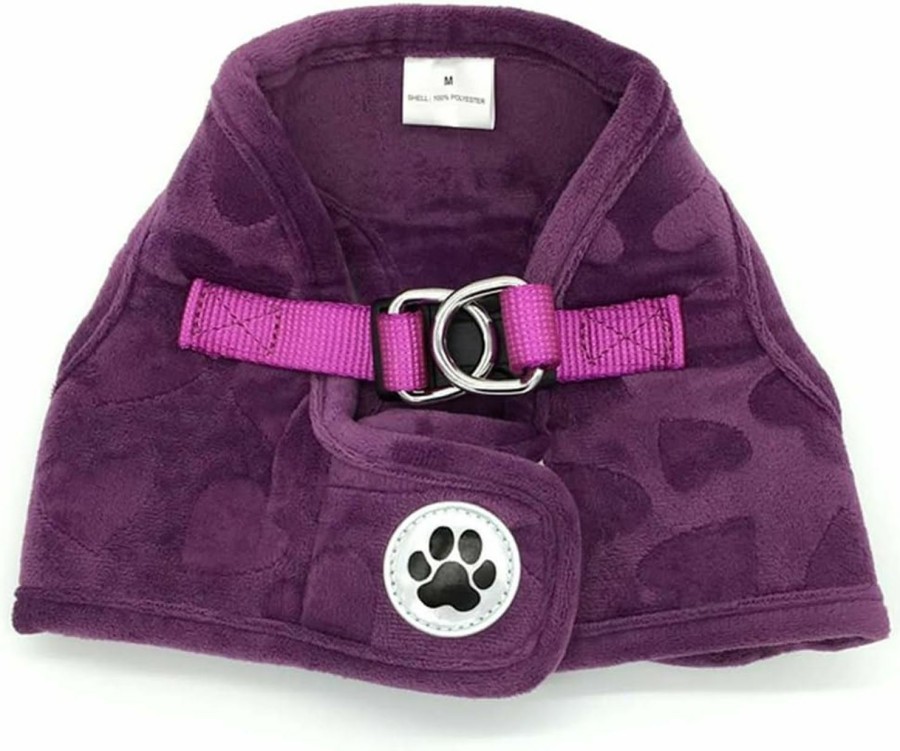 Small Animal Lanyarco | Lanyar Houndstooth Fleece Padded Winter Harness Vest For Pets, Xlarge: Neck 15" , Black / White