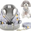 Small Animal Zunea | Zunea No Pull Small Dog Harness And Leash Set Adjustable Reflective Step-In Chihuahua Vest Harnesses Mesh Padded Plaid Escape Proof Walking Puppy Jacket For Boy Girl Pet Dogs Cats Pink L