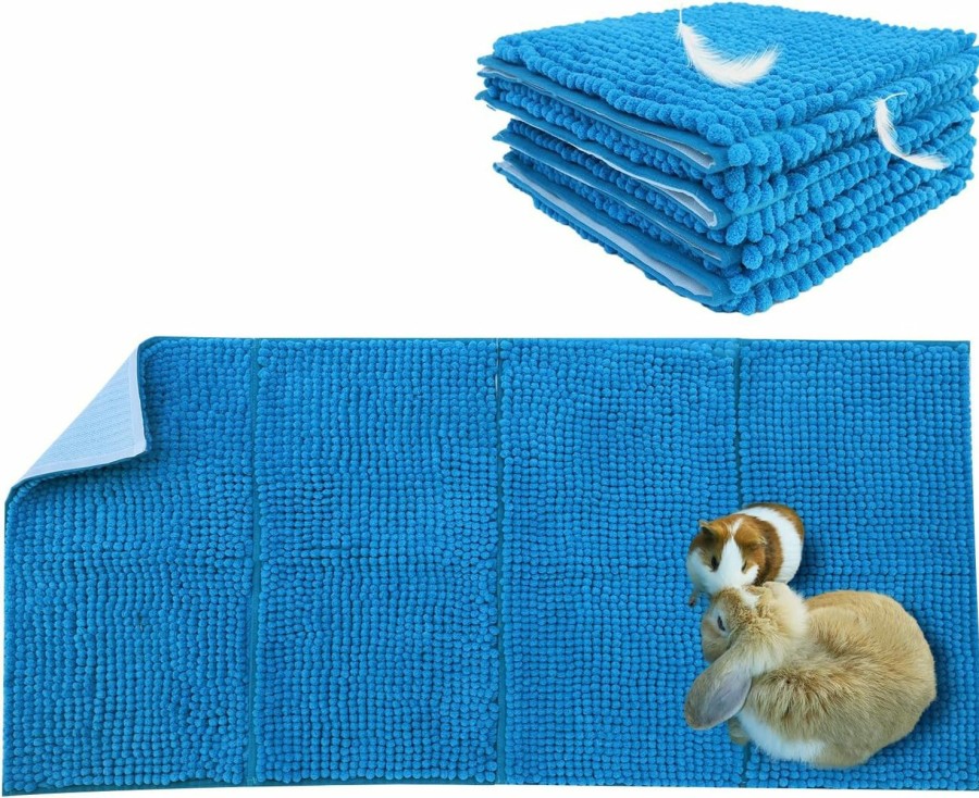 Small Animal CHEGRON | Chegron Guinea Pig Bedding Ultra Soft Fleece Cage Liner 48X24 Waterproof Pee Pads Perfect For C&C Cage Rabbit Hamster Ferret Kitty Puppy Small Animal Cage Accessories, 4 Pack 12X24