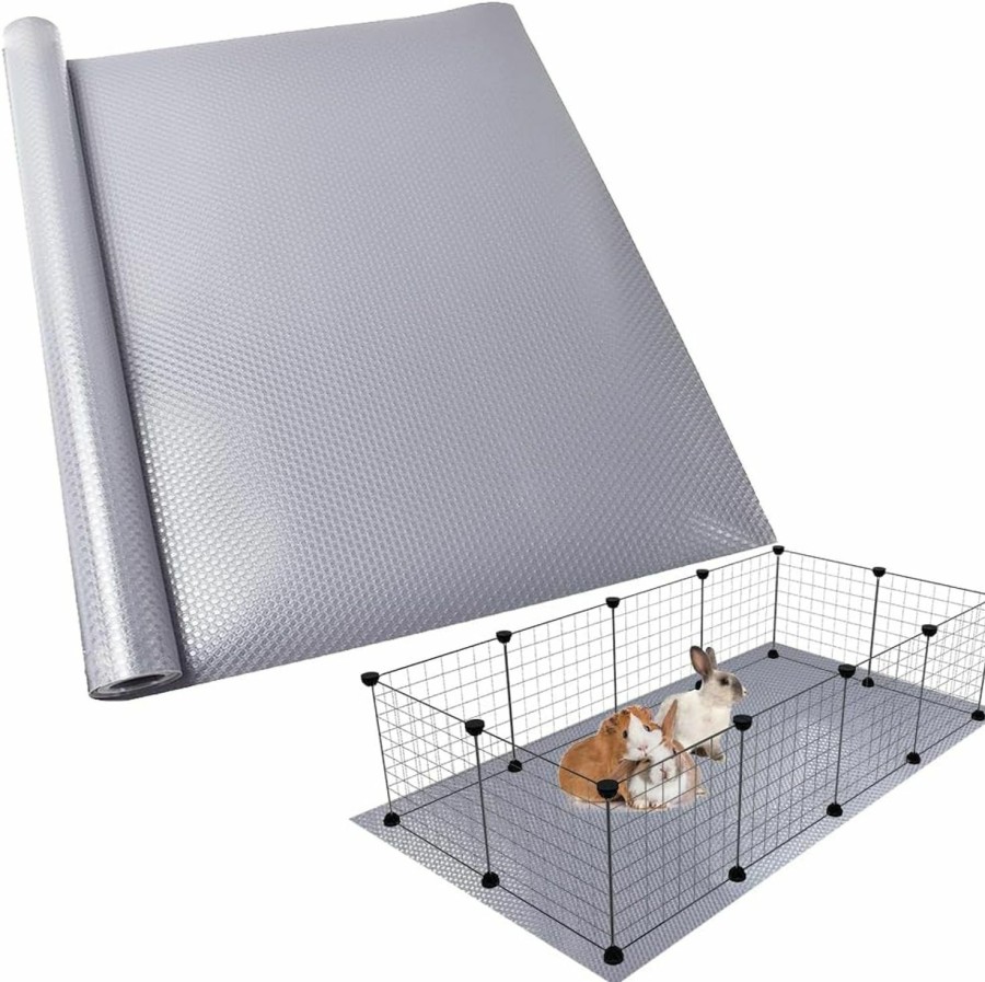 Small Animal TCYPUHL | Tcypuhl Washable Guinea Pig Bedding Cage Liner 18\" 79\" 1Pcs Waterproof Rabbit Bedding, Waterproof And Reusable Guinea Pig Pads For Guinea Pigs, Rabbits, Hamsters, Gerbils, And Chinchillas,Grey Mat