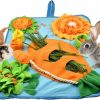 Small Animal Vehomy | Vehomy 24\"X20\" Rabbit Foraging Mat For Bunny Pet Bunny Guinea Pigs Polar Fleece Snuffle Mat Pad Small Animal Interactive Feeding Mat Bed For Rabbits Guinea Pigs Ferrets