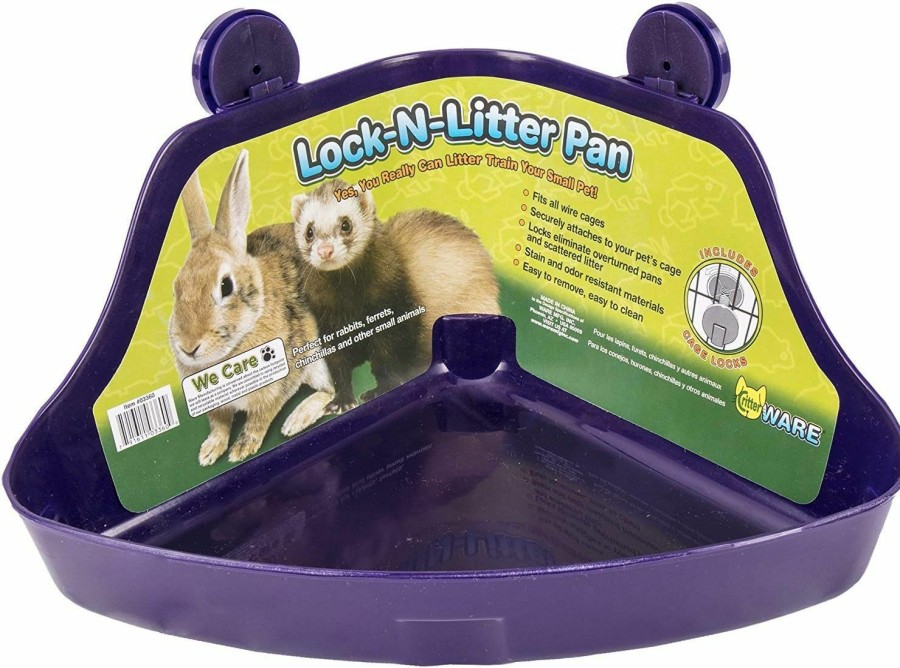 Small Animal Ware Manufacturing | Ware Manufacturing (2 Pack) Plastic Lock-N-Litter Pan For Small Pets - Size Regular