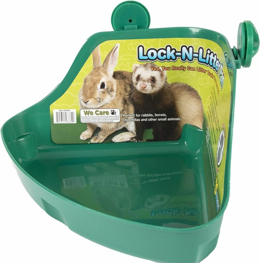 Small Animal Ware Manufacturing | Ware Manufacturing (2 Pack) Plastic Lock-N-Litter Pan For Small Pets - Size Regular