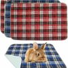 Small Animal kathson | Kathson 4Pcs Guinea Pig Cage Liner, 18"X24" Washable Rabbit Pee Pads Waterproof Reusable Pee Mats For Guinea Pig Rabbit Bunny Hamster Cat Puppy Small Animals