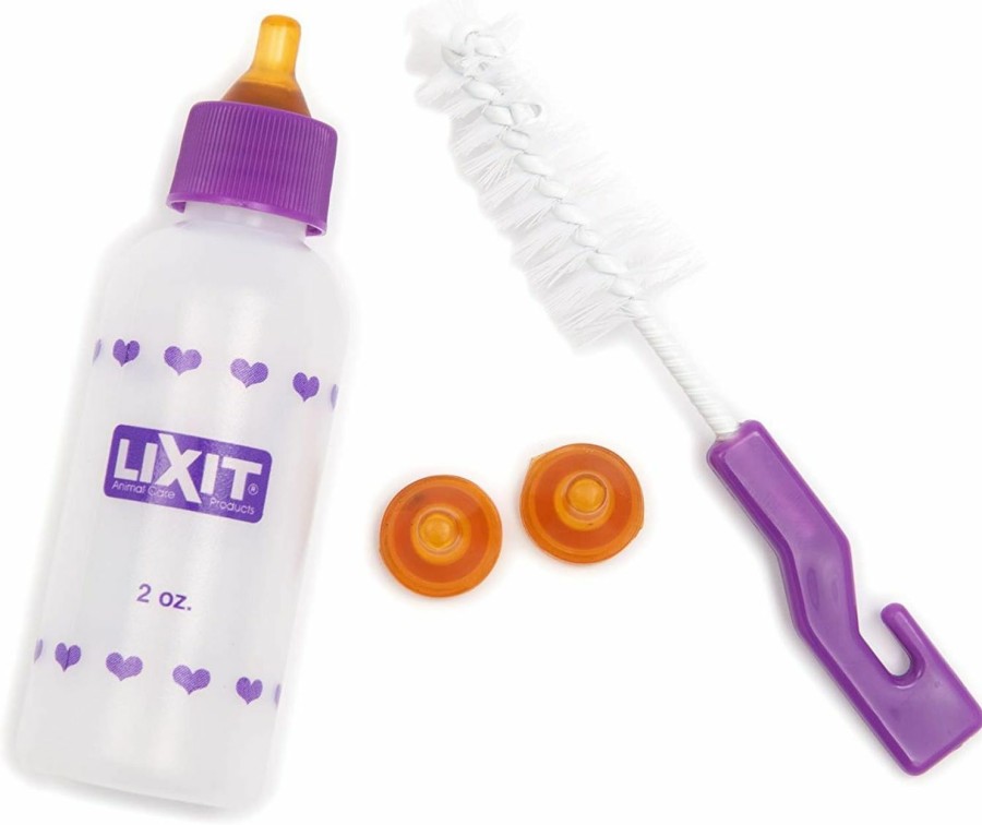 Small Animal Lixit | Lixit Nursing Bottle Kits For Puppies, Kittens, Guinea Pigs, Ferrets, Rabbits, Raccoons, Squirrels And Other Pets That Need Hand Feeding (4 Ounce (Pack Of 1), Clear)