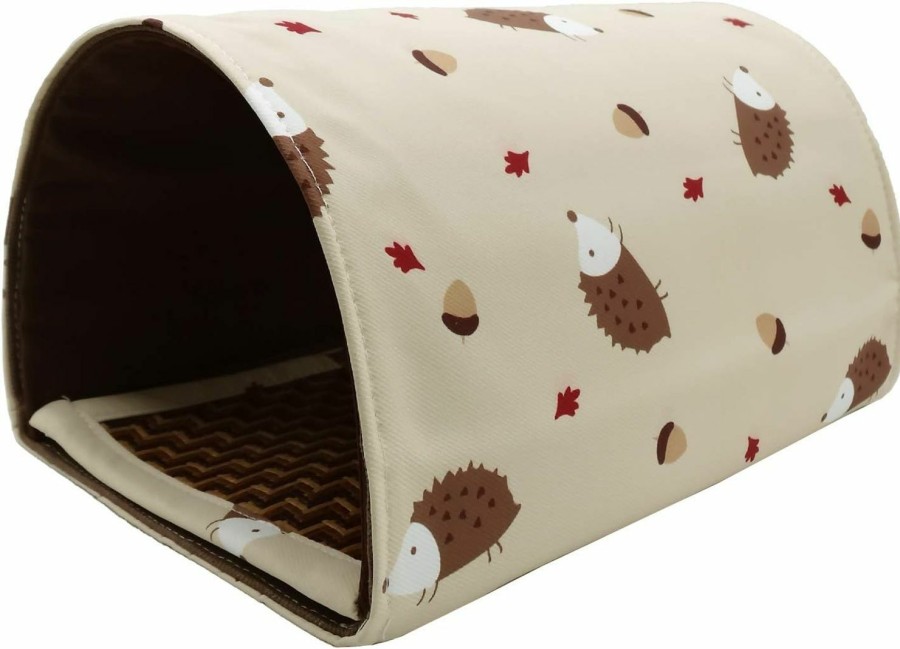 Small Animal Ymid Select | Handmade Sleeping Hideout Cave Tunnel For Baby Chinchillas/Mice/Gerbil Rats/Chinchilla/Squirrel/Guinea Pigs/Hedgehog/Dwarf Rabbit And Other Small Animal Beds (Beige)