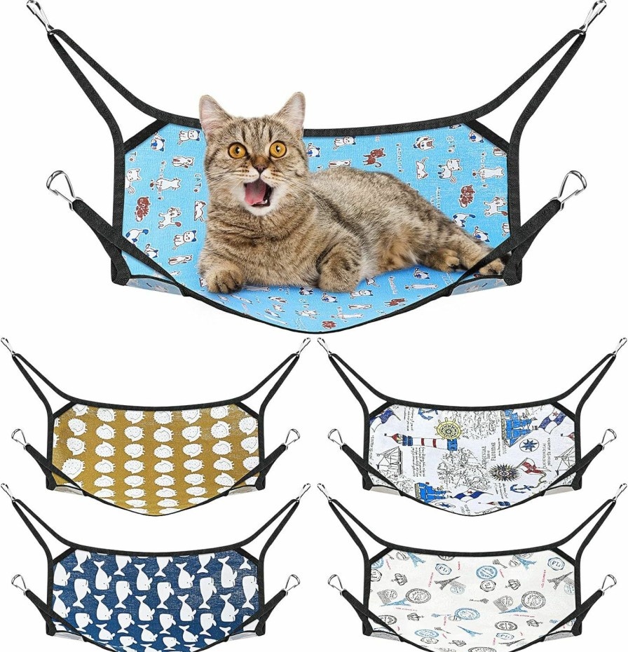 Small Animal Shappy | 5 Pieces Pet Cage Hammock Pet Hammock Pet Cats Hammock Soft Pet Bed Suitable For Ferret Hammock Guinea Pig Hamster Gerbil Kittens Cats Cage