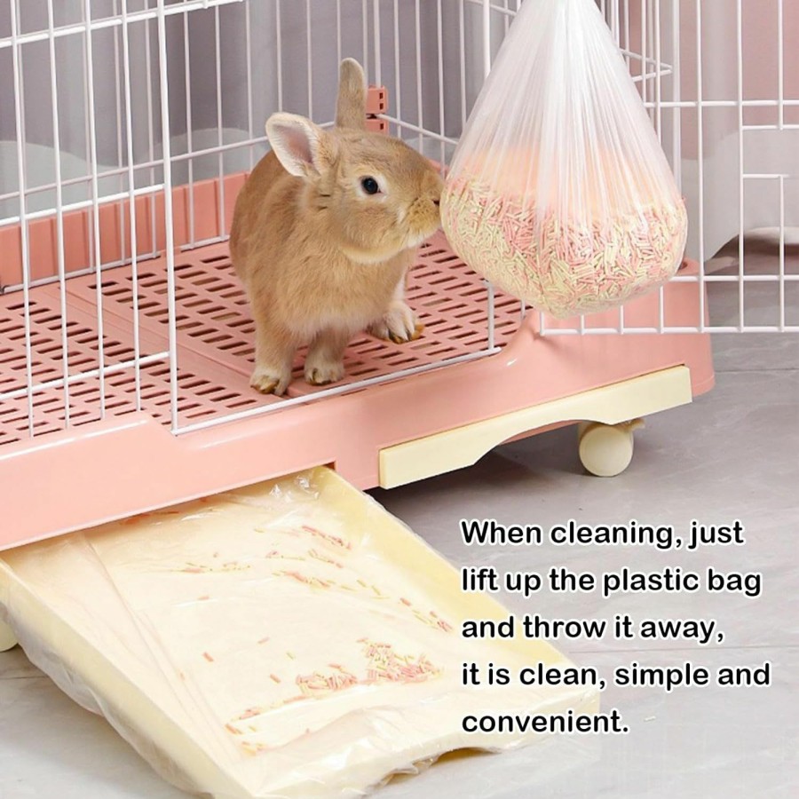 Small Animal RMNHPTK | Rmnhptk Disposable Small Animal Cage Liners, 50 Pcs Pet Tray Film Liner Rabbit Litter Pan Bags Guinea Pig Cage Toilet Plastic Film For Bird Hamster Chinchilla Hedgehog (35 In)