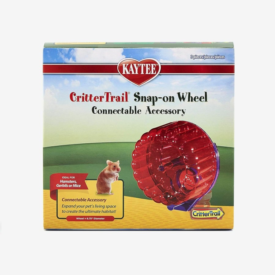 Small Animal Kaytee | Kaytee Crittertrail Snap-On Comfort Wheel For Pet Hamsters, Gerbils, And Mice