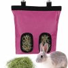 Small Animal GeerDuo | Geerduo Rabbit Hay Feeder Bag, Guinea Pig Hay Feeder Storage ,Hanging Feeding Hay For Small Animals Larege Size 600D Oxford Cloth Fabric(M,Pink)