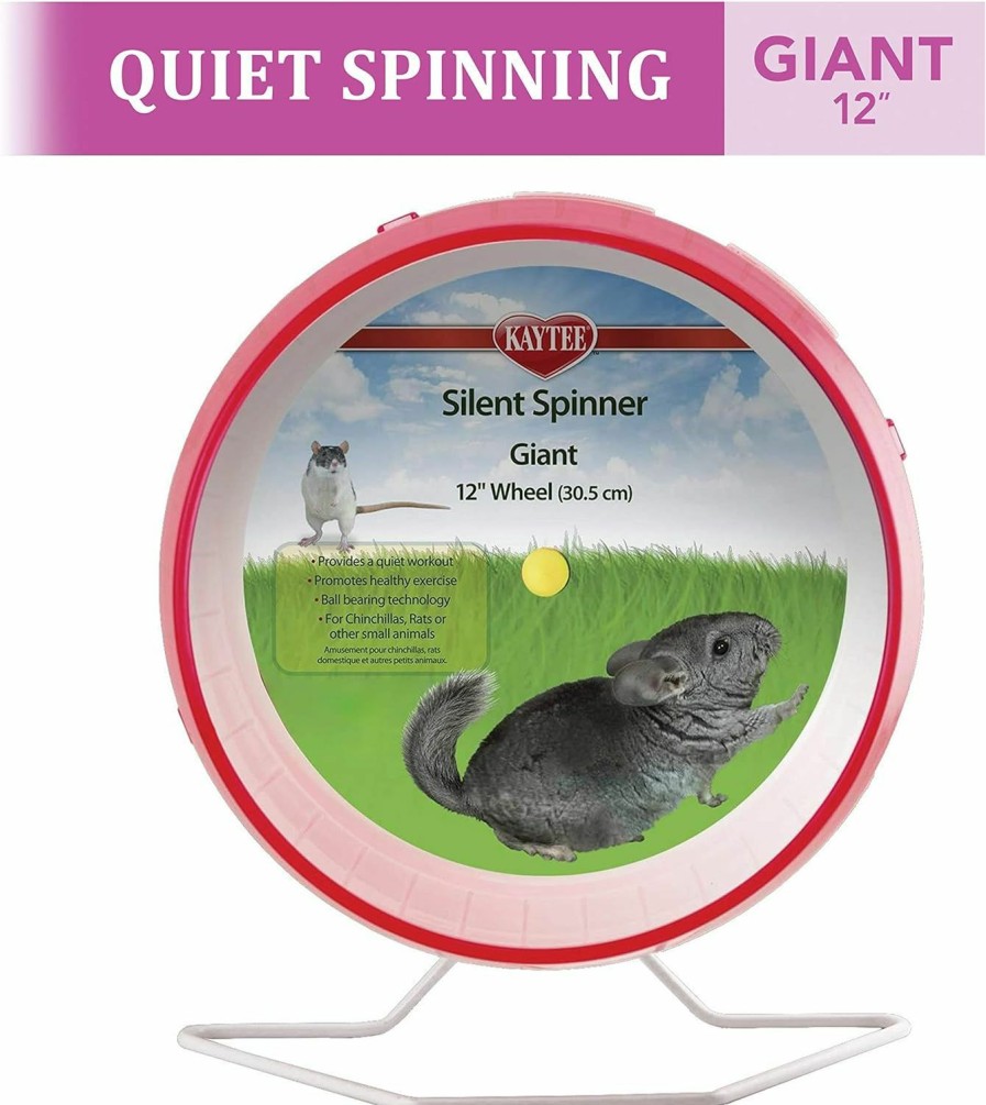 Small Animal Kaytee | Kaytee Silent Spinner Wheel For Pet Syrian Or Large Breed Hamsters, Sugar Gliders And Gerbils, Large 10 Inch